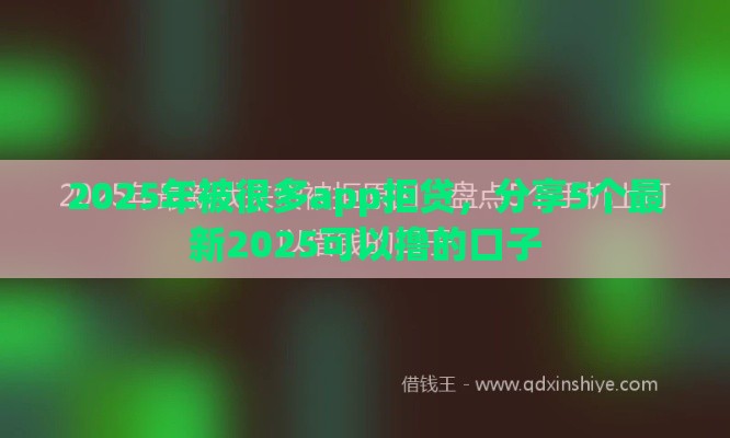 2025年被很多app拒贷，分享5个最新2025可以撸的口子