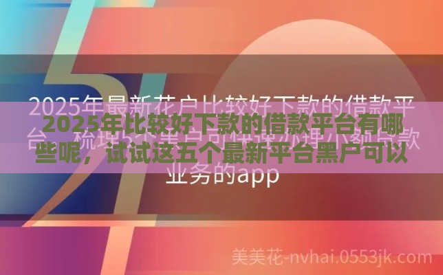 2025年比较好下款的借款平台有哪些呢，试试这五个最新平台黑户可以借到钱呢
