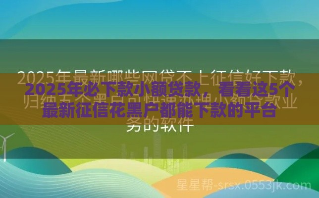 2025年必下款小额贷款，看看这5个最新征信花黑户都能下款的平台