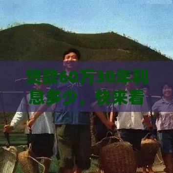 贷款60万30年利息多少，快来看精准计算攻略