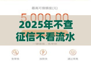 2025年不查征信不看流水，整合五个最新好口子网贷