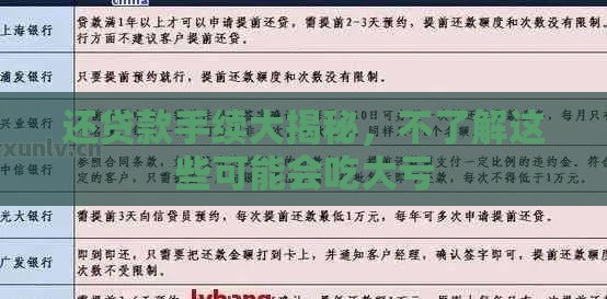 还贷款手续大揭秘，不了解这些可能会吃大亏
