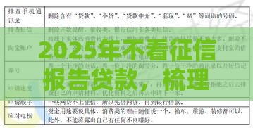 2025年不看征信报告贷款，梳理5个最新网贷口子交流论坛