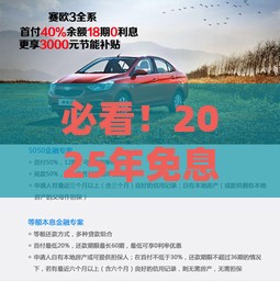 必看！2025年免息购车政策全解析，买车省钱秘籍