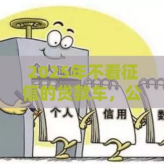 2025年不看征信的贷款车，公布5个最新征信黑户到平台可以借到钱