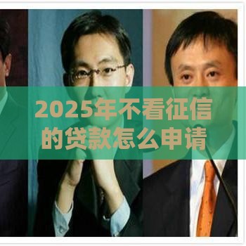 2025年不看征信的贷款怎么申请，看看这5个最新网贷监管平台