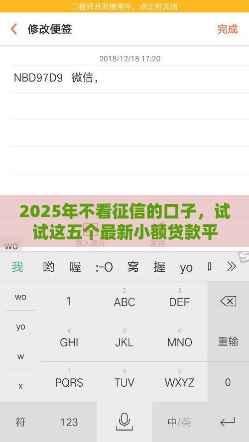 2025年不看征信的口子，试试这五个最新小额贷款平台好下款不看征信