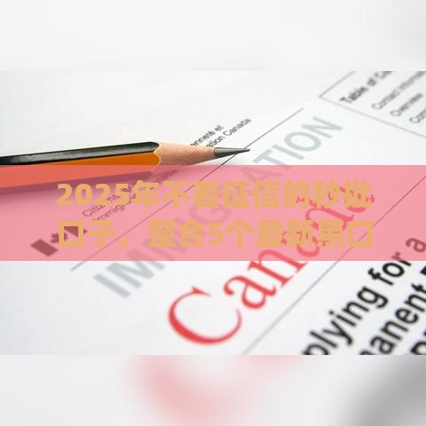 2025年不看征信的秒批口子，整合5个最新黑口子必下款app2023