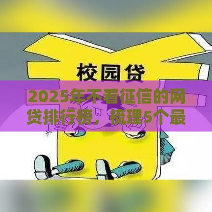 2025年不看征信的网贷排行榜，梳理5个最新借款平台正规可靠安全利息低