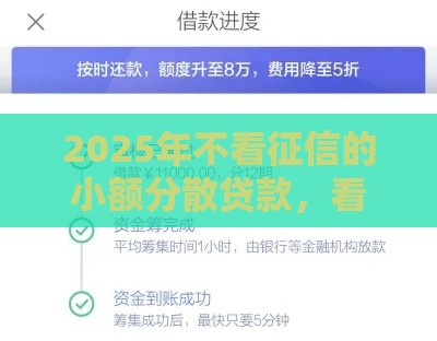 2025年不看征信的小额分散贷款，看看这5个最新最新借钱的平台100%能借到