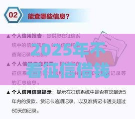 2025年不看征信借钱的平台，看看这五个最新现在贷款平台好
