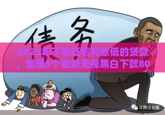 2025年不看征信利息低的贷款，整理5个最新无视黑白下款8000左右的口子