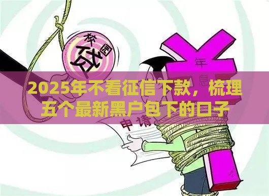 2025年不看征信下款，梳理五个最新黑户包下的口子