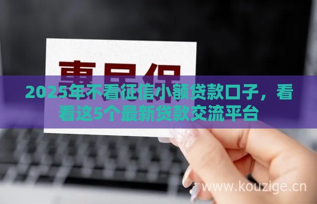2025年不看征信小额贷款口子，看看这5个最新贷款交流平台