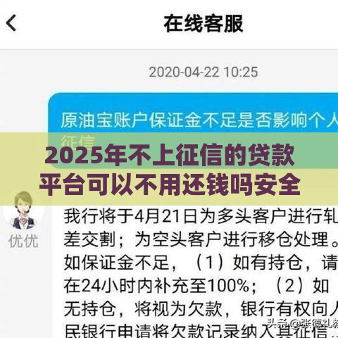 2025年不上征信的贷款平台可以不用还钱吗安全吗，整合5个最新能贷500到1000的贷款软件