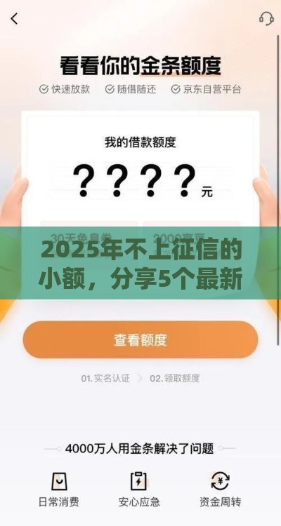 2025年不上征信的小额，分享5个最新类似花薪的30天借款平台