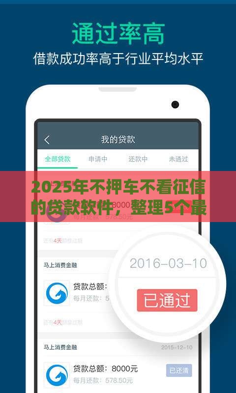 2025年不押车不看征信的贷款软件，整理5个最新48期贷款平台