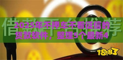 2025年不押车不看征信的贷款软件，整理5个最新48期贷款平台