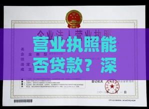 营业执照能否贷款？深度剖析贷款可行性与要点