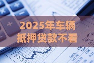 2025年车辆抵押贷款不看征信：公布五个2025热门借款平台利息低还的时间长的