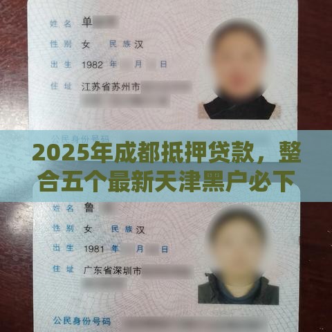 2025年成都抵押贷款，整合五个最新天津黑户必下款的口子