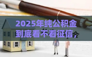 2025年纯公积金到底看不看征信，看看这五个最新黑户口子高炮