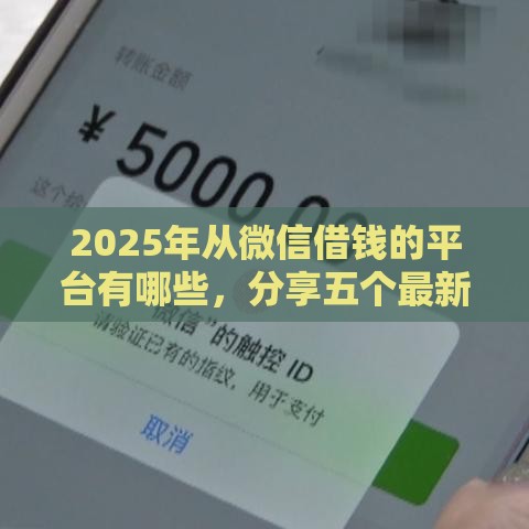 2025年从微信借钱的平台有哪些，分享五个最新可以借钱的平台