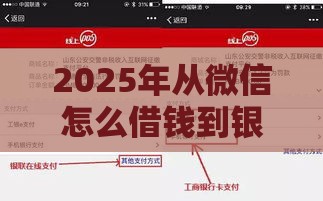 2025年从微信怎么借钱到银行卡，整合五个最新平台借钱不上征信