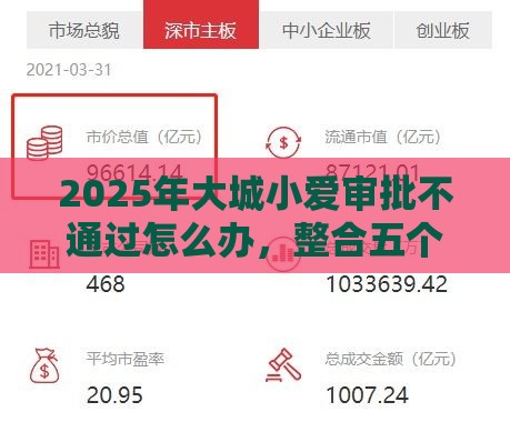 2025年大城小爱审批不通过怎么办，整合五个最新网贷通过率高的平台