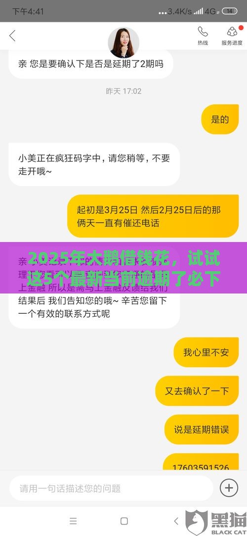 2025年大鹅借钱花，试试这5个最新当前逾期了必下的口子
