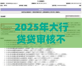 2025年大行贷贷审核不通过，梳理5个最新不看征信能下款的平台