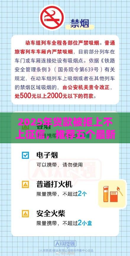 2025年贷款被拒上不上征信，推荐五个最新正规贷款平台排名不分先后