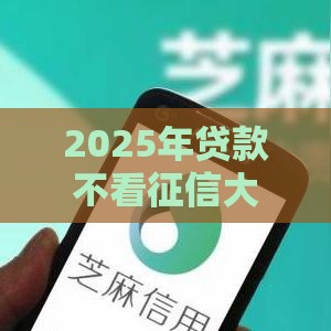 2025年贷款不看征信大额度，推荐5个最新快速下款不看资质的贷款平台平台
