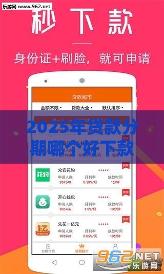 2025年贷款分期哪个好下款，看看这5个最新现在借款平台好贷款