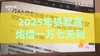 2025年贷款高炮借一万七天利息多少：公布五个2025热门黑户1000元必下的口子