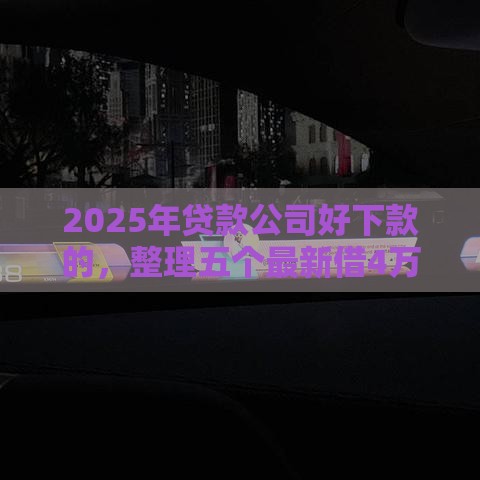 2025年贷款公司好下款的，整理五个最新借4万分48期平台
