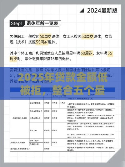 2025年贷款金额低被拒，整合五个最新58岁可以贷款的口子