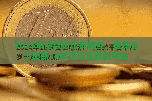2025年贷款论坛有哪些，推荐五个最新18岁可以贷款的平台