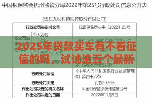 2025年贷款买车有不看征信的吗，试试这五个最新银闪花一样的短期平台
