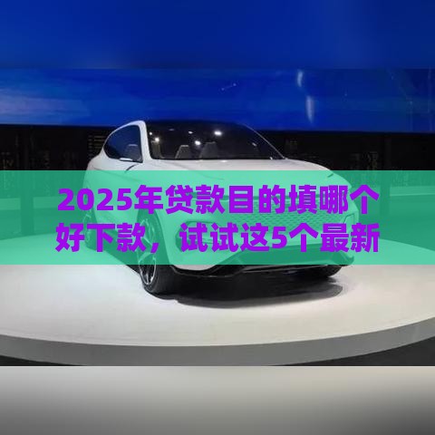 2025年贷款目的填哪个好下款，试试这5个最新贷款平台360