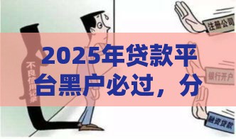 2025年贷款平台黑户必过，分享5个最新网贷太多被拒平台还能贷