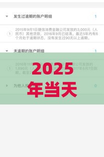 2025年当天放款当天上征信吗，分享5个最新黑户包下的口子