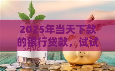 2025年当天下款的银行贷款，试试这5个最新大学生借钱平台