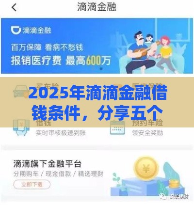 2025年滴滴金融借钱条件，分享五个最新贷款口子平台