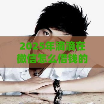 2025年滴滴在微信怎么借钱的，试试这五个最新借钱平台好