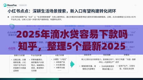 2025年滴水贷容易下款吗知乎，整理5个最新2025年哪些借款平台不查征信大数据