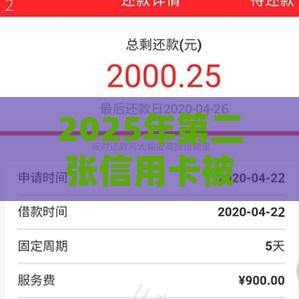 2025年第二张信用卡被秒拒，梳理5个最新高炮口子秒下款2025