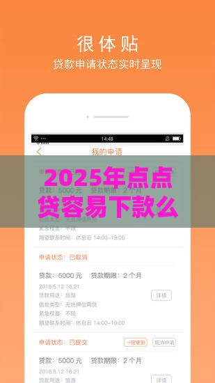 2025年点点贷容易下款么，推荐5个最新贷款软件容易通过