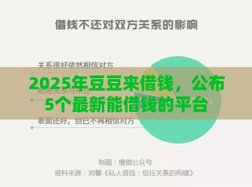 2025年豆豆来借钱，公布5个最新能借钱的平台