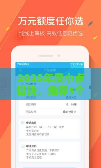 2025年度小点借钱，推荐5个最新黑户在平台可以借款